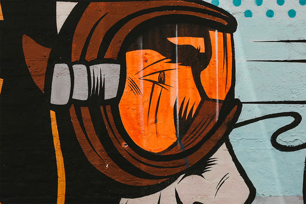 Equipe Street art visage feminin
