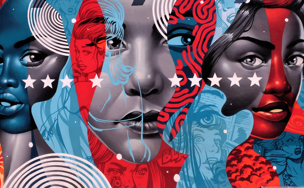 carriere Street art visage feminin